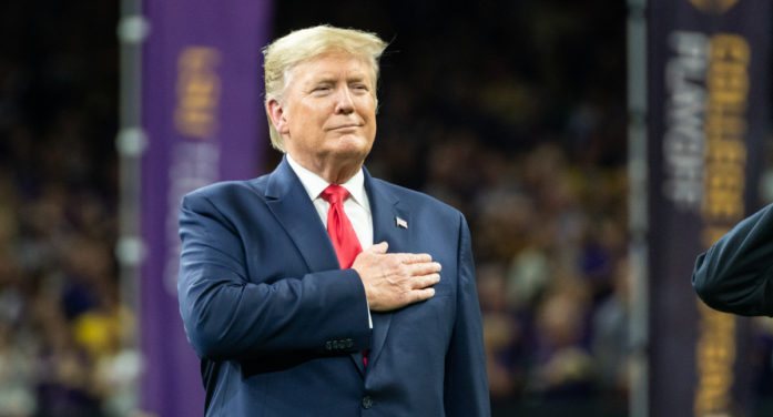 President Trump Pledge of Allegiance President Trump Won, But Democrats, Big Tech and the Deep State Are Trying to Steal