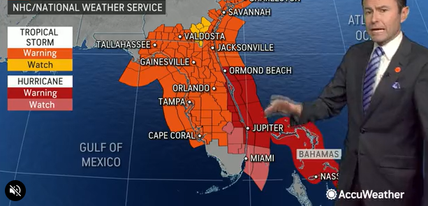 Nicole strengthens into a hurricane as it eyes Florida