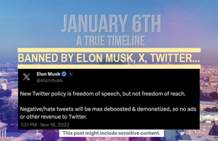 Elon Musk, Twitter/X Censor ‘J6: A True Timeline’ Documentary; X is False Hope; Conservatives Should Join USA.Life for True Liberty