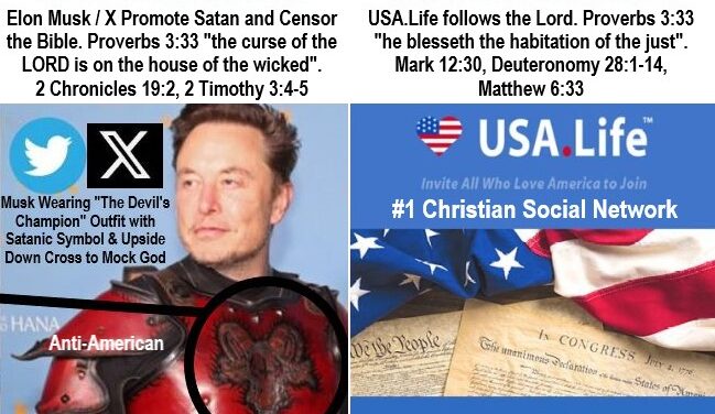 Major Investment Firm Pulls Support from Tesla After Elon Musk Launches Political Party; “Musk is Against God and is Anti-American. Christians and Patriots, Join USA.Life Social Network!”