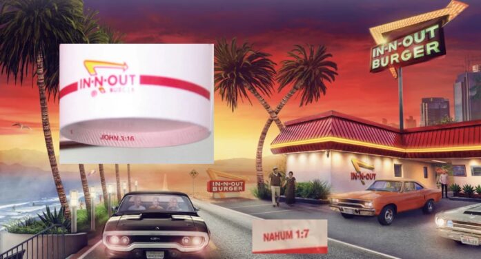 in n out Washington State Ridgefield In-N-Out serving thousands; “God is giving Bible verses on every order’s wrappers. Jesus Christ is the USA’s God. More revival!” said Steven Andrew